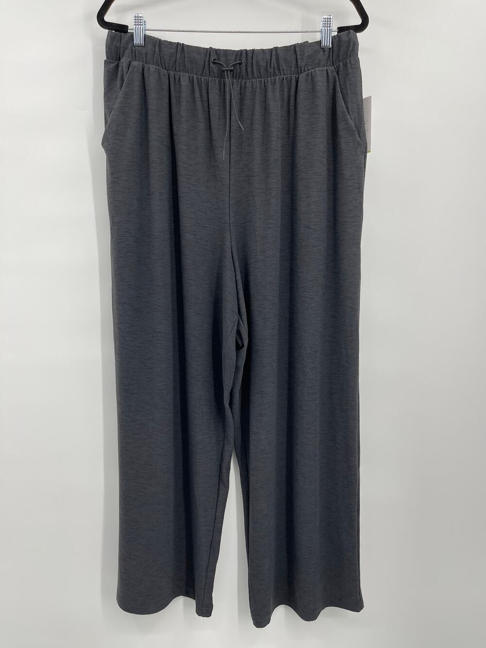 Old Navy Womens Active Go Dry Heather Dark Gray Wide Leg Stretchy Pants XL Tall